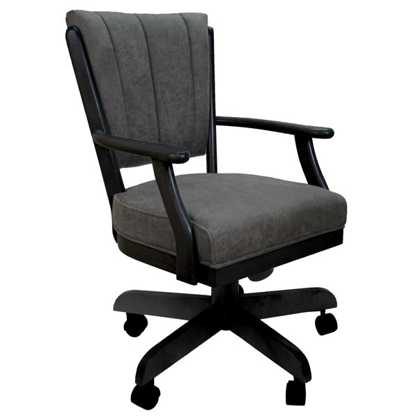 Red Barrel Studio® Custom Dining Caster Chairs Solid Back Arm Chair